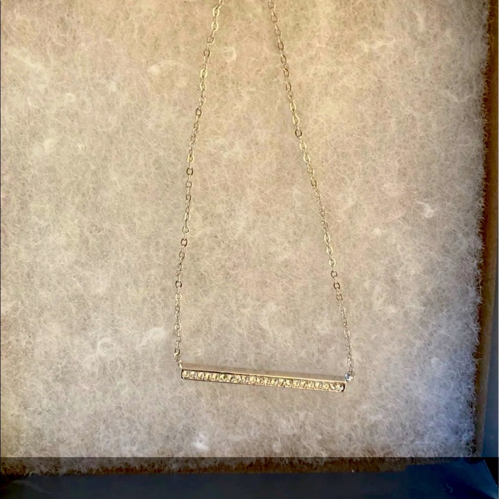 Cz sterling silver chain bar (Nordstrom )